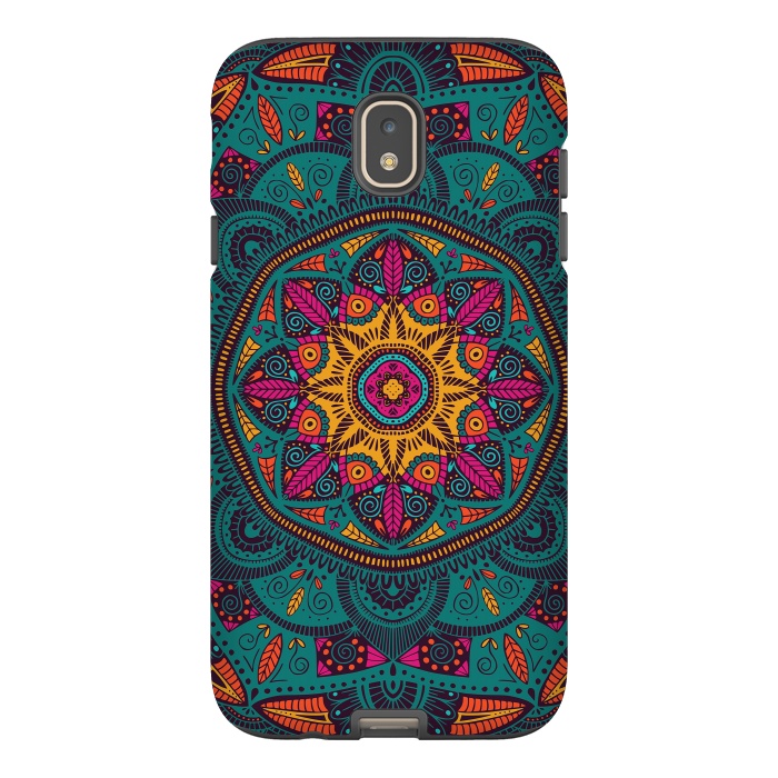 Galaxy J7 StrongFit Colorful Mandala 005 by Jelena Obradovic