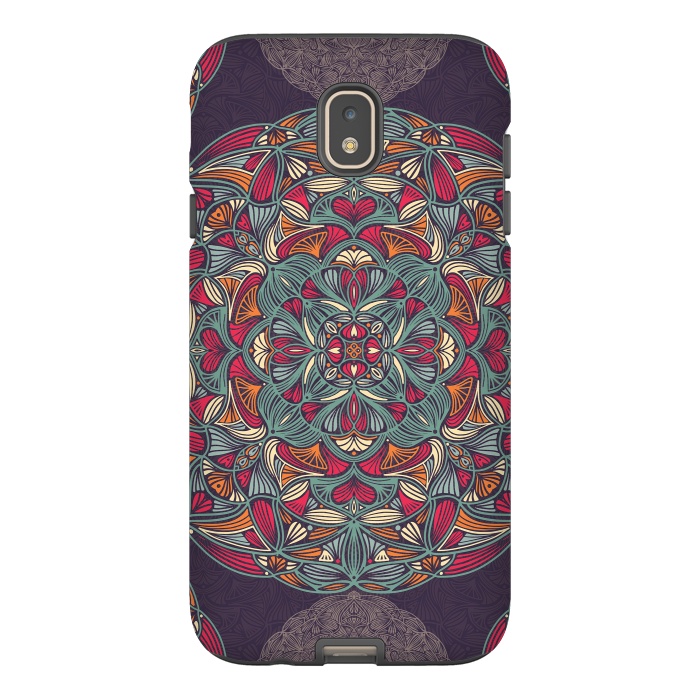 Galaxy J7 StrongFit Colorful Mandala Pattern 015 by Jelena Obradovic