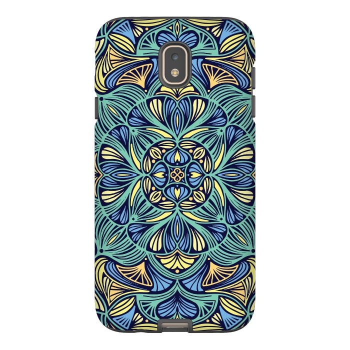 Galaxy J7 StrongFit Colorful Mandala Pattern 016 by Jelena Obradovic