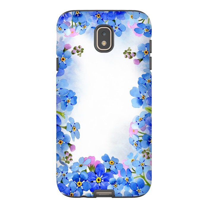 Galaxy J7 StrongFit Forget me not - floral spring dream on white by  Utart
