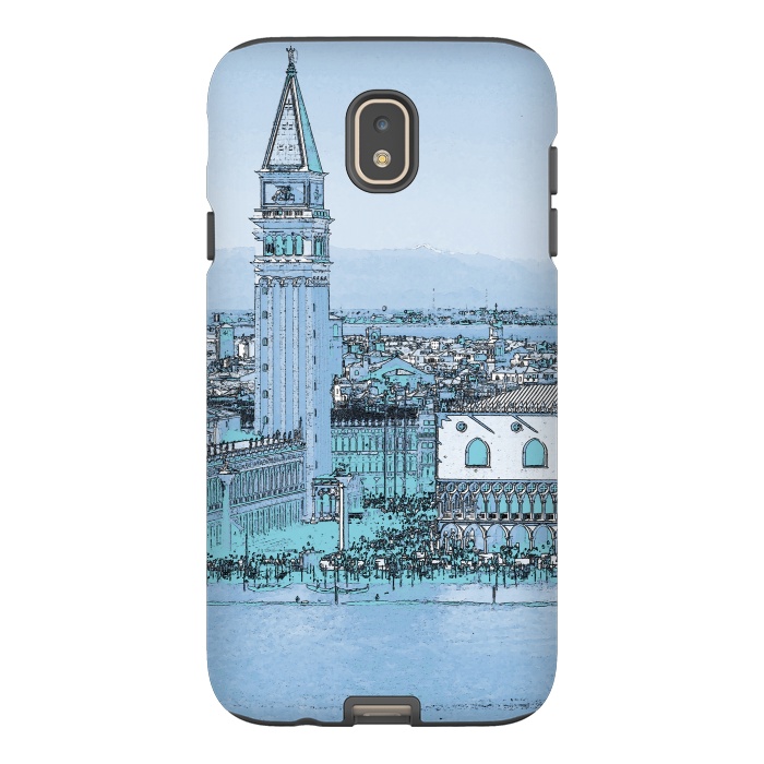Galaxy J7 StrongFit Painted watercolor Venice San Marco Square by Oana 
