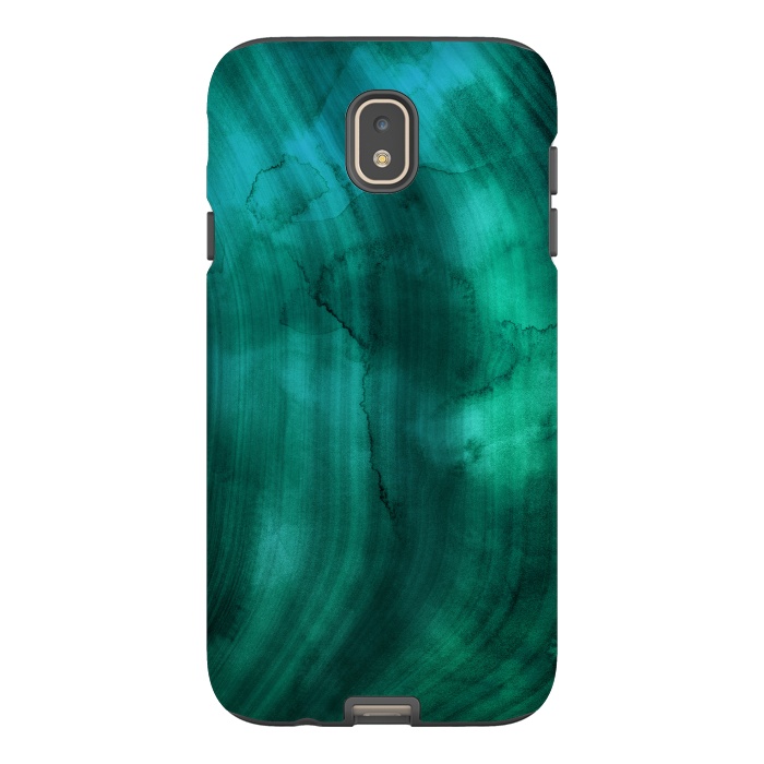 Galaxy J7 StrongFit Emerald Ink Marble Texture by DaDo ART