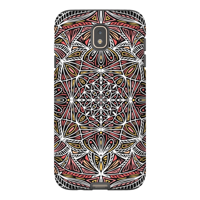 Galaxy J7 StrongFit Colorful Mandala Pattern Design 20 by Jelena Obradovic