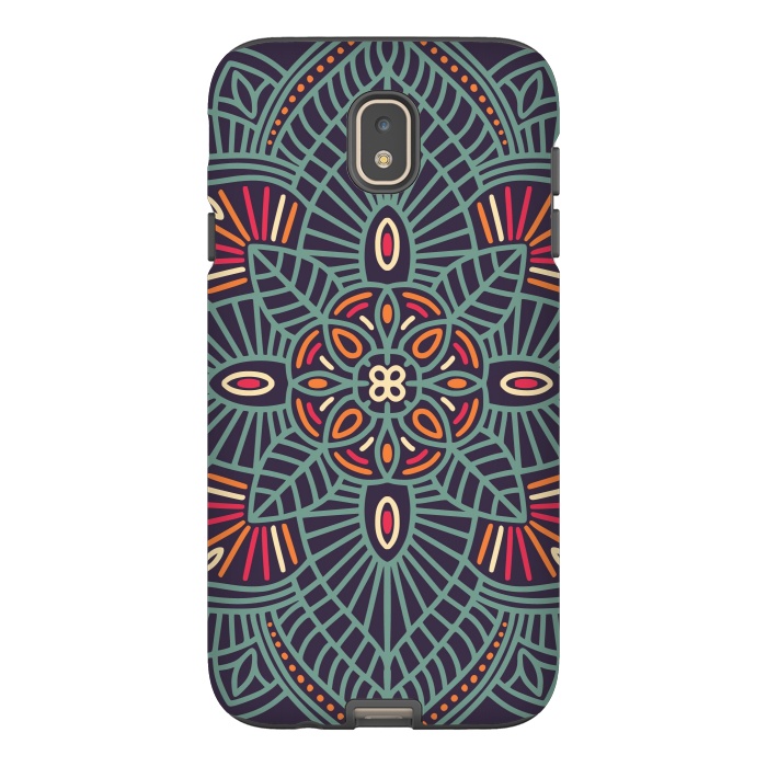 Galaxy J7 StrongFit Colorful Pattern Mandala Design 23 by Jelena Obradovic
