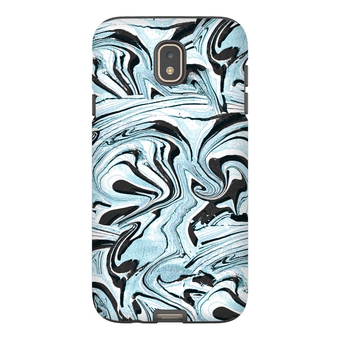 Galaxy J7 StrongFit Abstract brushed painted marble by Oana 