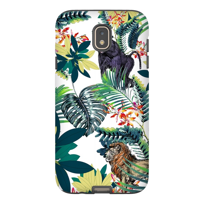 Galaxy J7 StrongFit Monkey, lion and tropical foliage illustration by Oana 