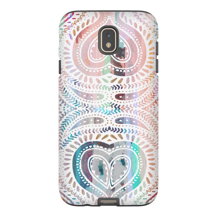 Galaxy J7 StrongFit Ethnic pastel paisley doodles by Oana 
