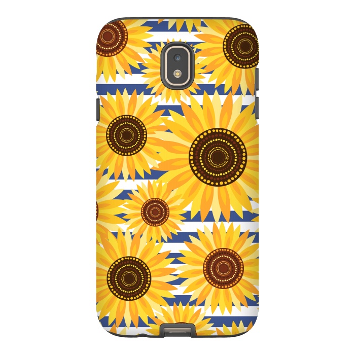 Galaxy J7 StrongFit Sunflowers by Laura Grant