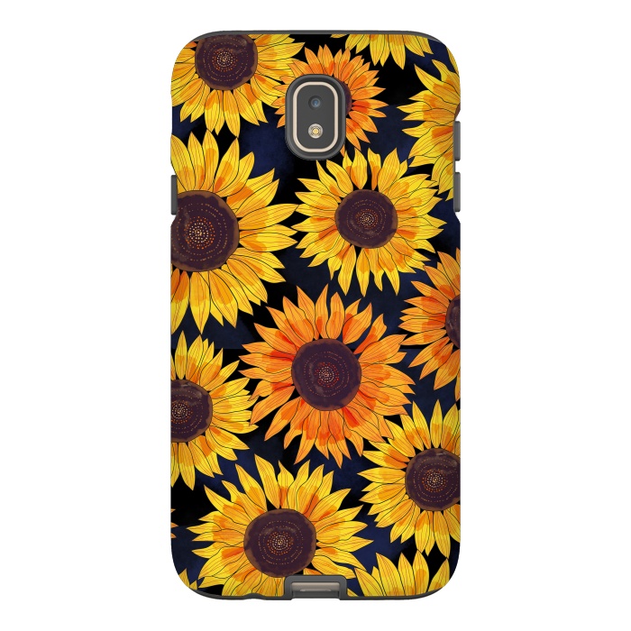 Galaxy J7 StrongFit Sunflowers 2 by Laura Grant