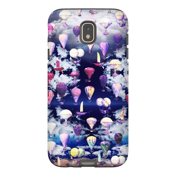 Galaxy J7 StrongFit Colorful air balloons and fluffy clouds by Oana 