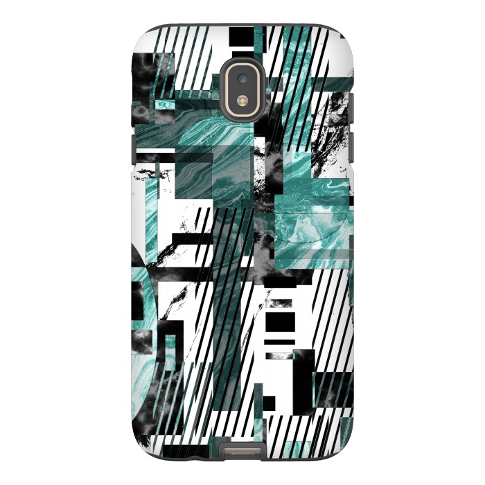 Galaxy J7 StrongFit Abstract geometric marble tiles composition by Oana 