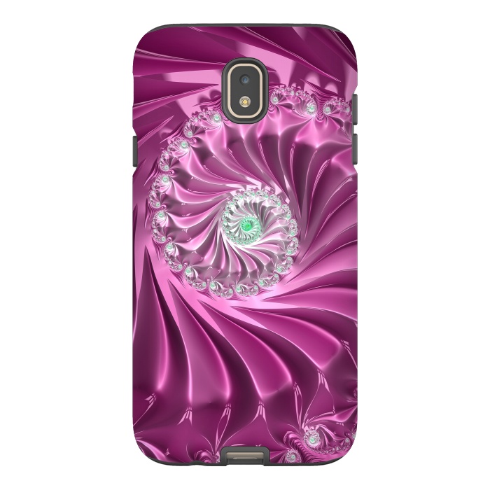 Galaxy J7 StrongFit Fractal Glamour In Pink by Andrea Haase