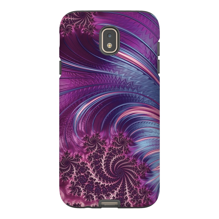 Galaxy J7 StrongFit Fantastic Pink Fractal Swirls by Andrea Haase