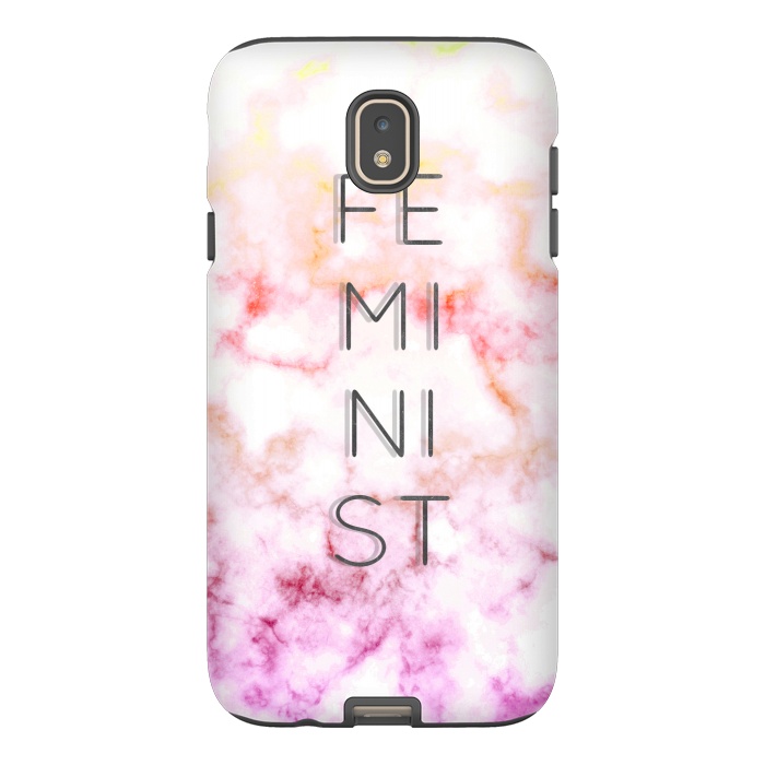 Galaxy J7 StrongFit Feminist - minimal typography on gradient marble by Oana 