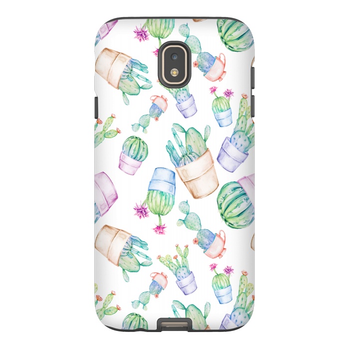 Galaxy J7 StrongFit Cactus Pattern Watercolor by Alemi