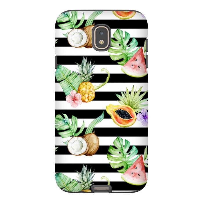 Galaxy J7 StrongFit Tropical Fruits Stripes by Alemi