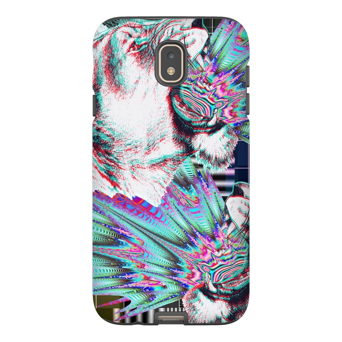 Galaxy J7 StrongFit Psychedelic colors tiger roar by Oana 