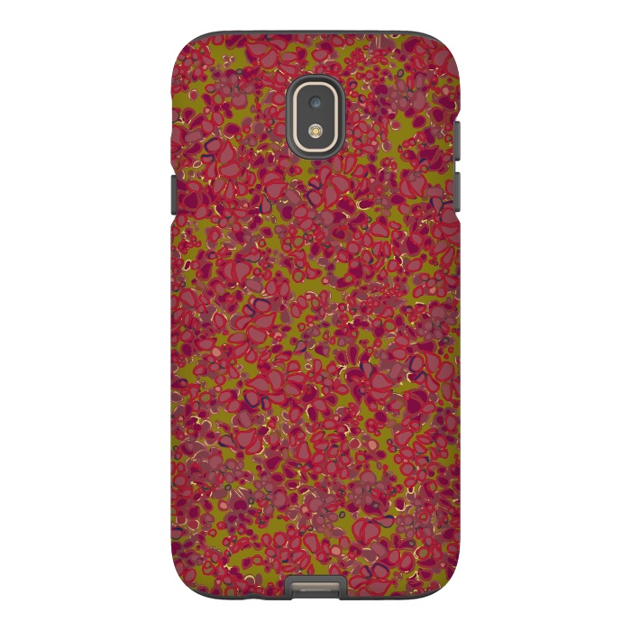 Galaxy J7 StrongFit Tiny Circles - Red & Green by Lotti Brown
