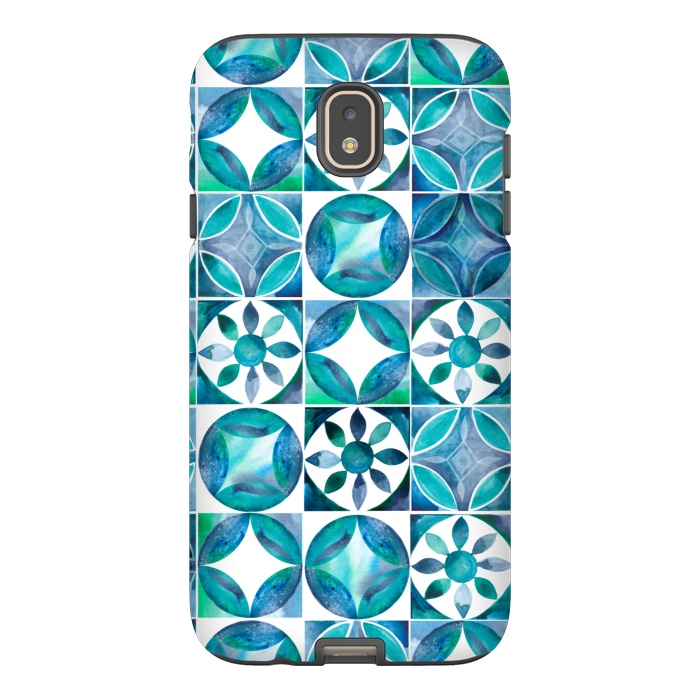 Galaxy J7 StrongFit Mediterranean Tiles by gingerlique
