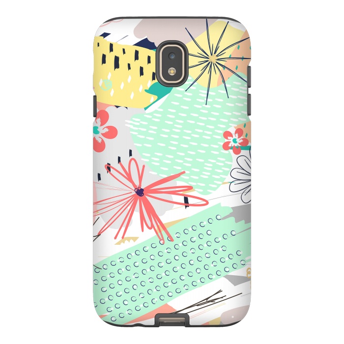 Galaxy J7 StrongFit Modern creative abstract floral paint by InovArts