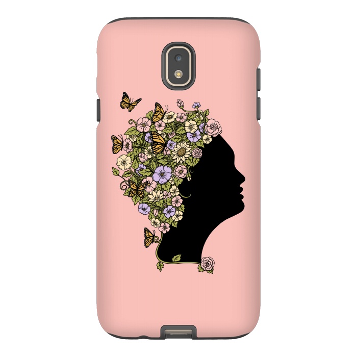 Galaxy J7 StrongFit Floral Lady Pink by Coffee Man
