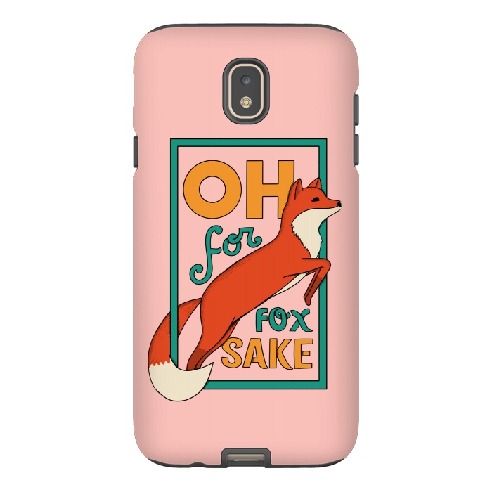 Galaxy J7 StrongFit Oh for fox sake pink by Coffee Man