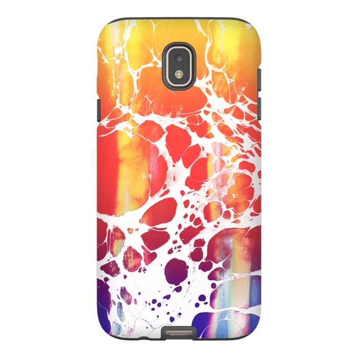 Galaxy J7 StrongFit Vibrant fiery marble gradient by Oana 