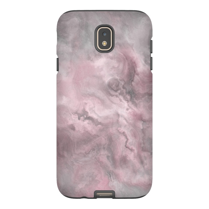 Galaxy J7 StrongFit Blush Grey Marble by Andrea Haase