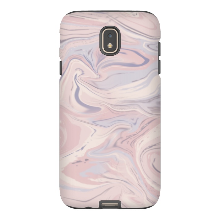 Galaxy J7 StrongFit Blush And Purple Marble Elegance by Andrea Haase