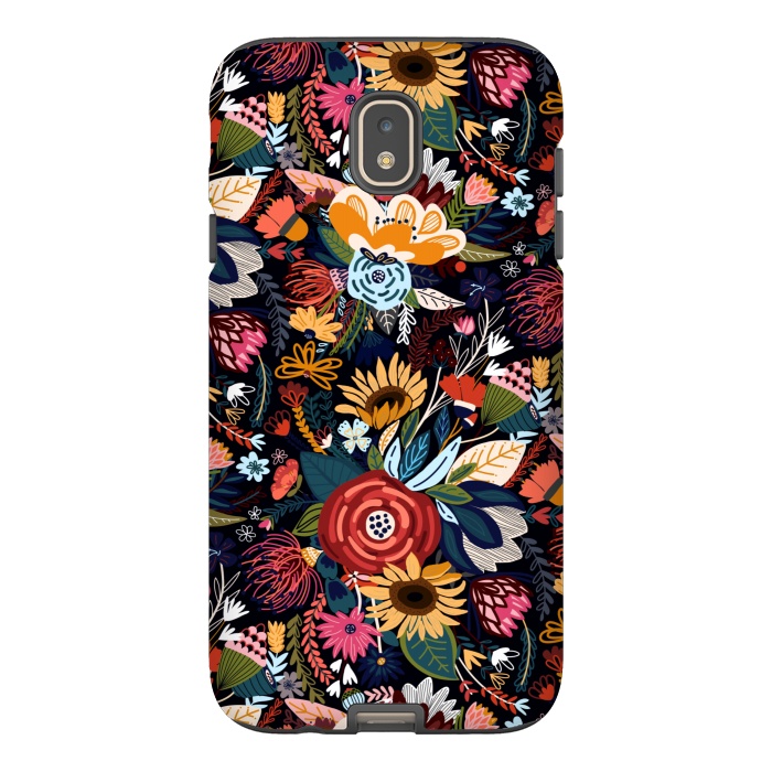 Galaxy J7 StrongFit Popping Moody Floral  by Tigatiga