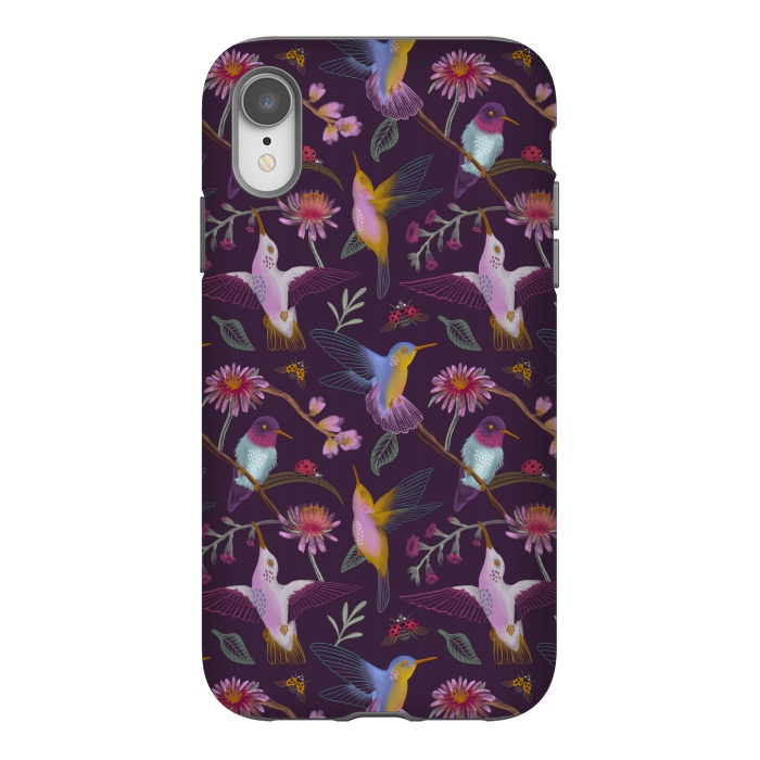 iPhone Xr StrongFit Hummingbirds by Tishya Oedit