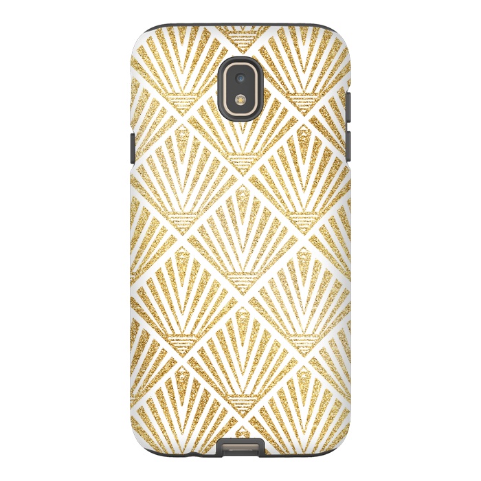 Galaxy J7 StrongFit Elegant golden diamond palm art deco design by InovArts