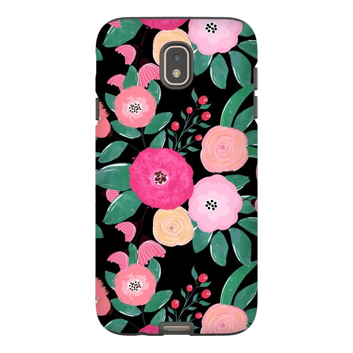 Galaxy J7 StrongFit Stylish abstract creative floral paint by InovArts