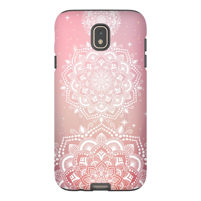 Galaxy J7 StrongFit Pink flower mandalas by Jms