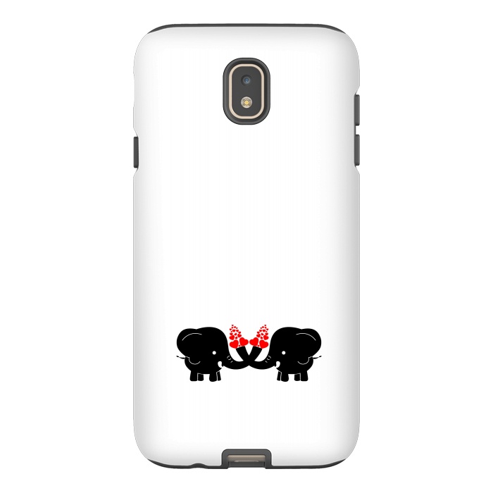 Galaxy J7 StrongFit cute couple elephants by TMSarts