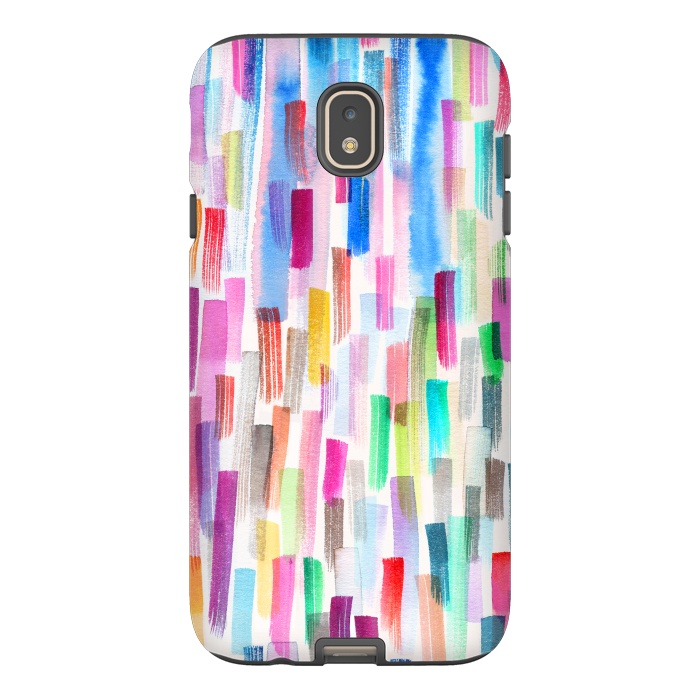 Galaxy J7 StrongFit Colorful Brushstrokes Multicolored by Ninola Design
