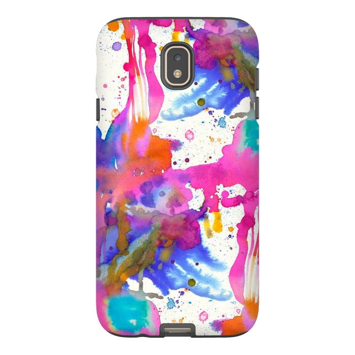 Galaxy J7 StrongFit Paint Splashes Pink by Ninola Design
