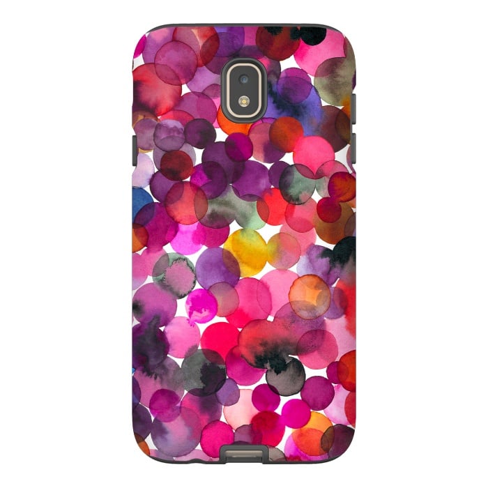 Galaxy J7 StrongFit Overlapped Watercolor Dots by Ninola Design