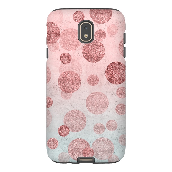 Galaxy J7 StrongFit Rosegold Confetti Elegance by Andrea Haase