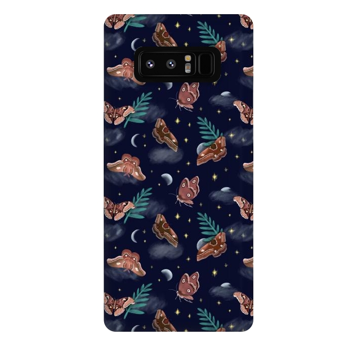 Galaxy Note 8 StrongFit Midnight Moths by Tishya Oedit