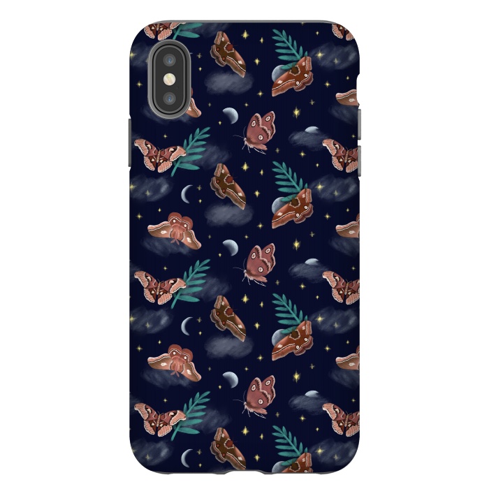 iPhone Xs Max StrongFit Midnight Moths by Tishya Oedit
