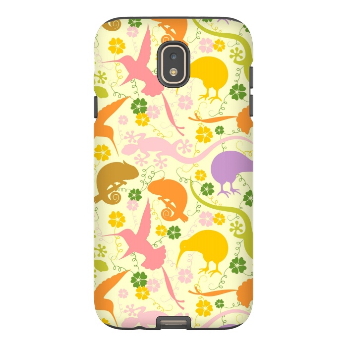 Galaxy J7 StrongFit Animals Exotic Pastel Colors Shapes Pattern by BluedarkArt