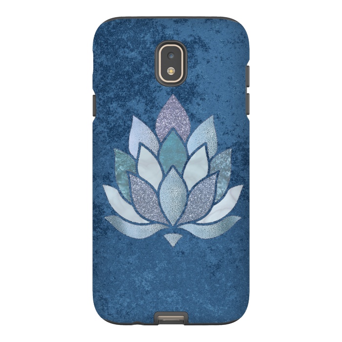 Galaxy J7 StrongFit Precious Blue Lotus Flower 2 by Andrea Haase