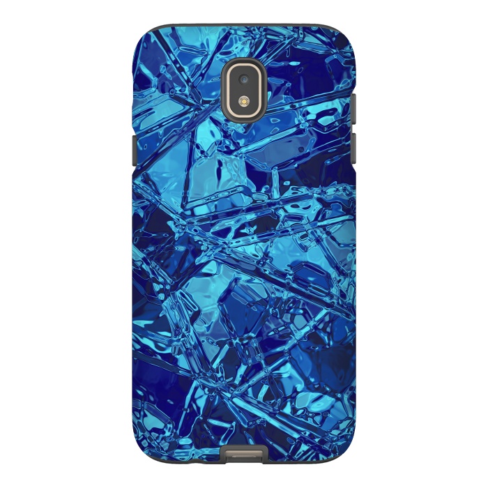 Galaxy J7 StrongFit Blue Stained Glass 2 by Andrea Haase