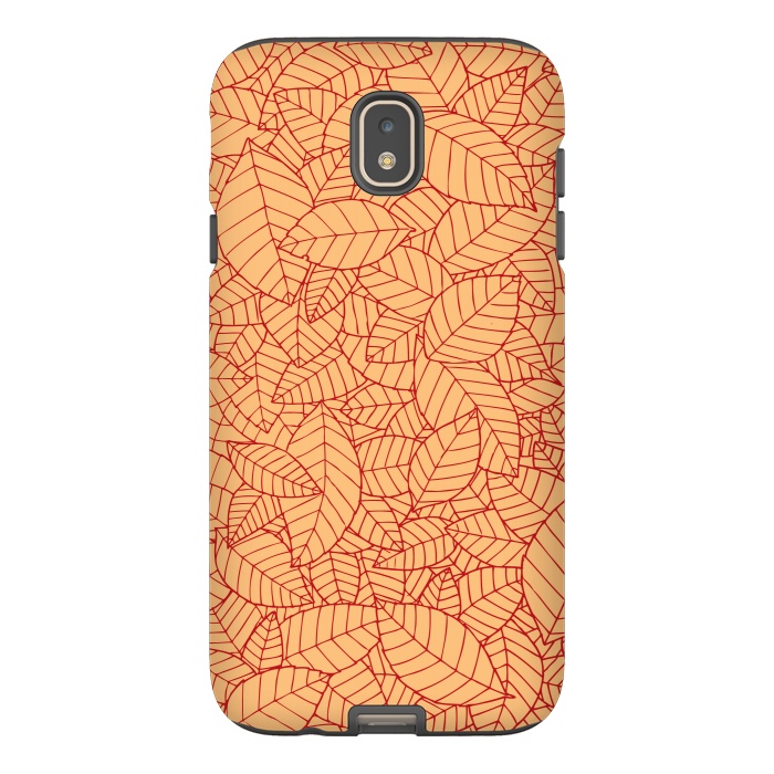 Galaxy J7 StrongFit Red Leaves Pattern by Mangulica