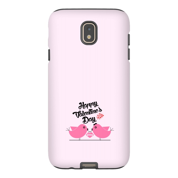 Galaxy J7 StrongFit pink couple birds by TMSarts