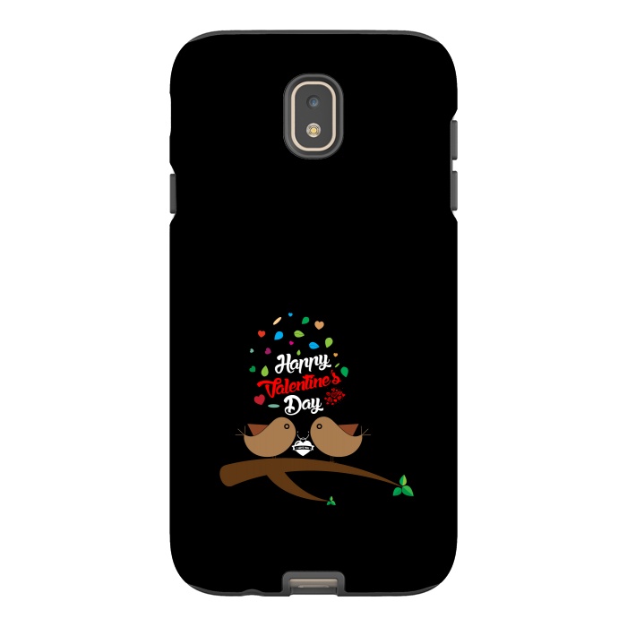 Galaxy J7 StrongFit brown love birds by TMSarts