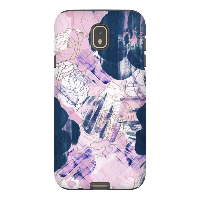 Galaxy J7 StrongFit Painted flower petals brushstrokes by Oana 