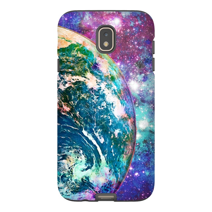 Galaxy J7 StrongFit Colorful psychedelic Earth in space by Oana 