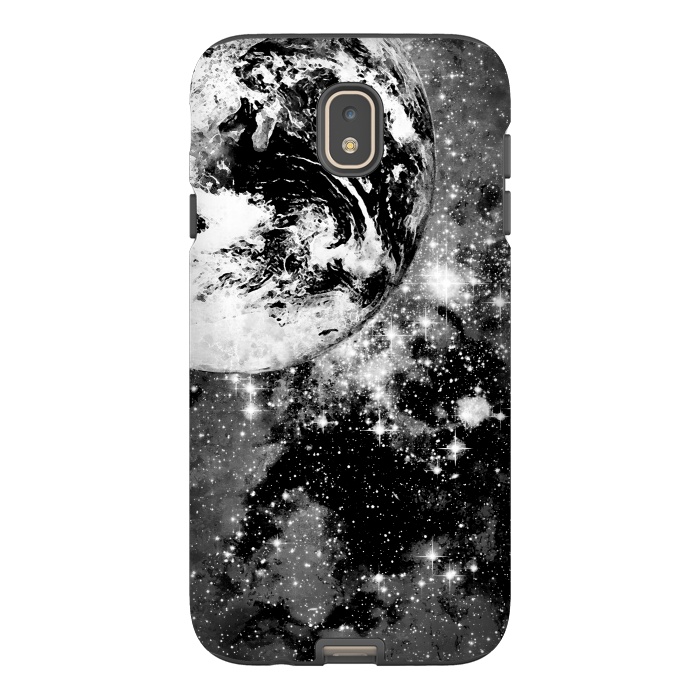 Galaxy J7 StrongFit Earth in space - Black and white graphic by Oana 